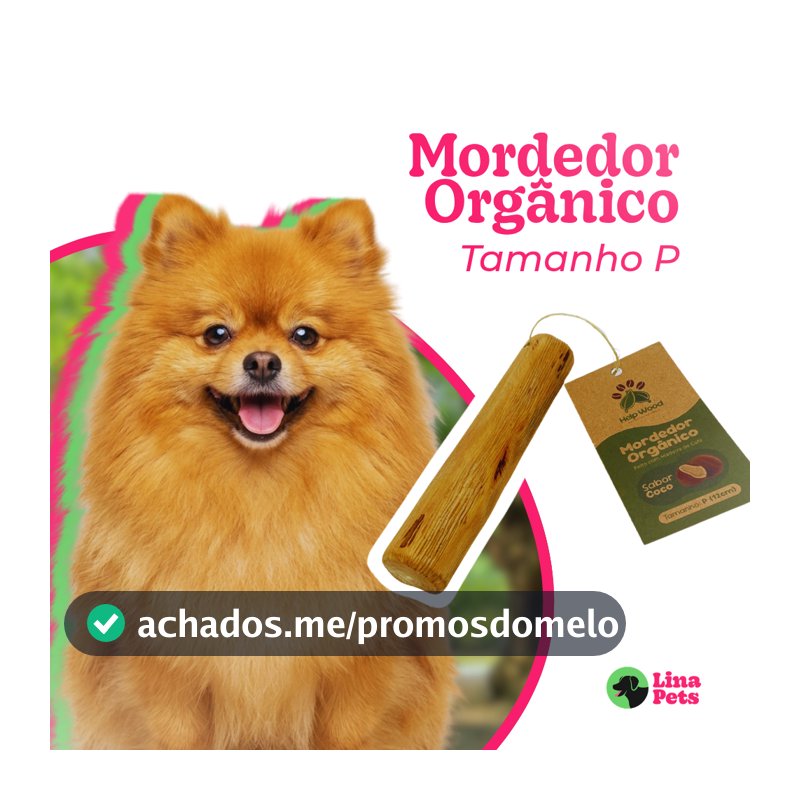 MORDEDOR PARA CACHORRO PRODUTO NATURAL RUSTICO MADEIRA DE CAFE SABOR CÔCO TAM.P 13X2A3CM BRINQUEDO PET