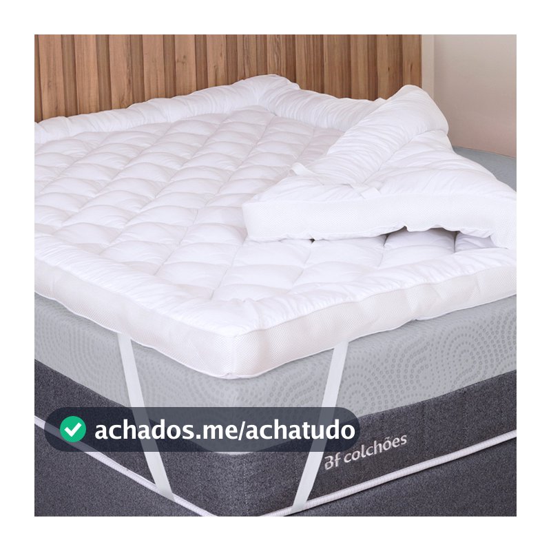 Pillow Top 1000g  Fibras Siliconadas Extra Macio BF Colchões - Casal e Queen
