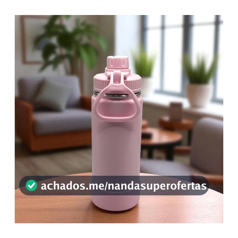 Garrafa Térmica 550ml Sem Bpa Ideal Para Academia Aço Inox Base Silicone
