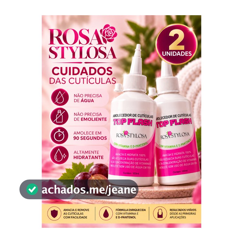 2 a 5 Creme amolecedor de cutículas altamente hidratante rosa Stylosa NÃO PRECISA DE EMOLIENTE