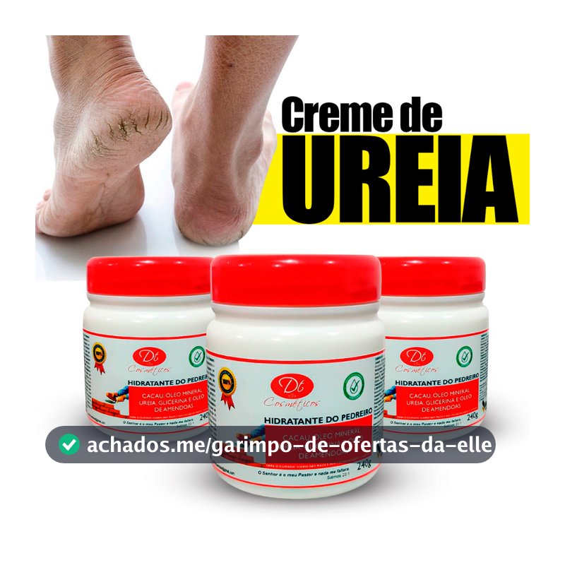 Creme Hidratante De Uréia 240g Creme De Pedreiro Pés Rachados E Ressecados