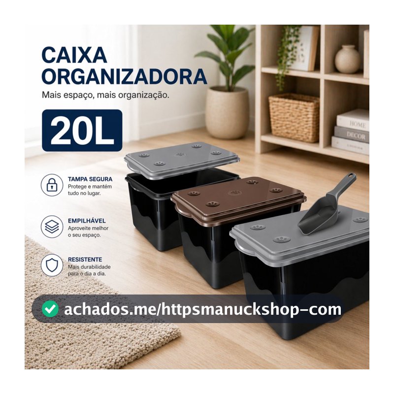 Container Porta Ração Mecbox Até 10Kg Armazenador Resistente com Coletor
