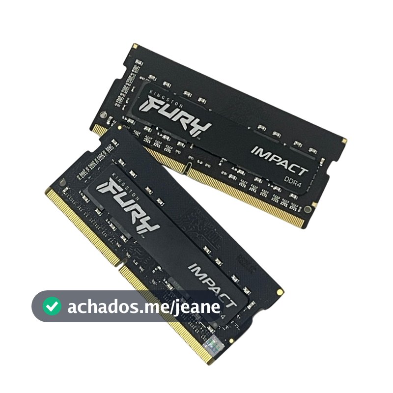 KIT 2x16(32GB)Memorias RAM 3200MHz 16GB Notebooks DDR4 Fury Impact KF432S20IB/16