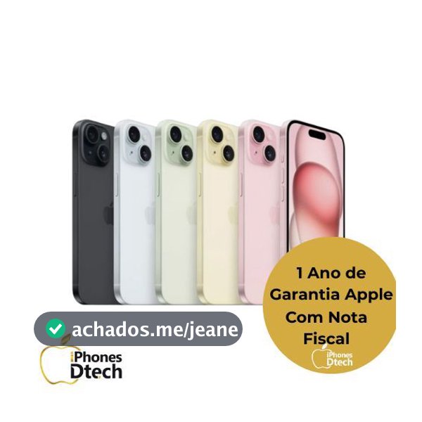 Celular Iphone 15 128GB Original Novo Lacrado com Garantia Apple de 1 ano