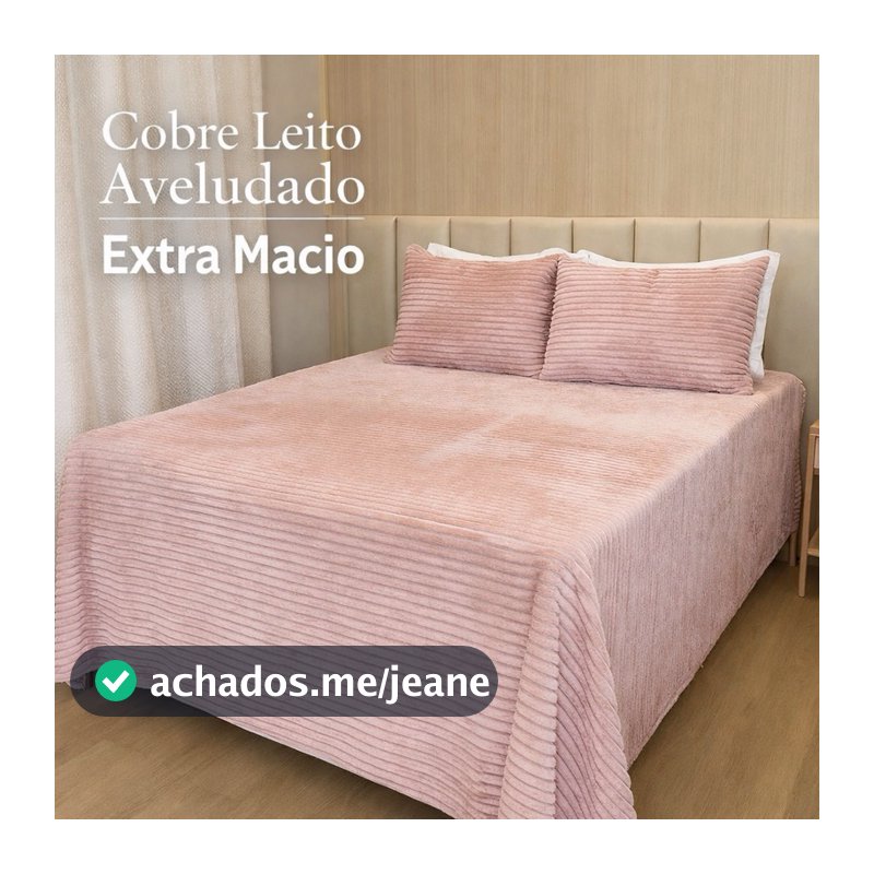 kit Manta Cobre Leito Canelado Aveludado Extra Macio Tipo Cobertor 2,50 x 2,20 M