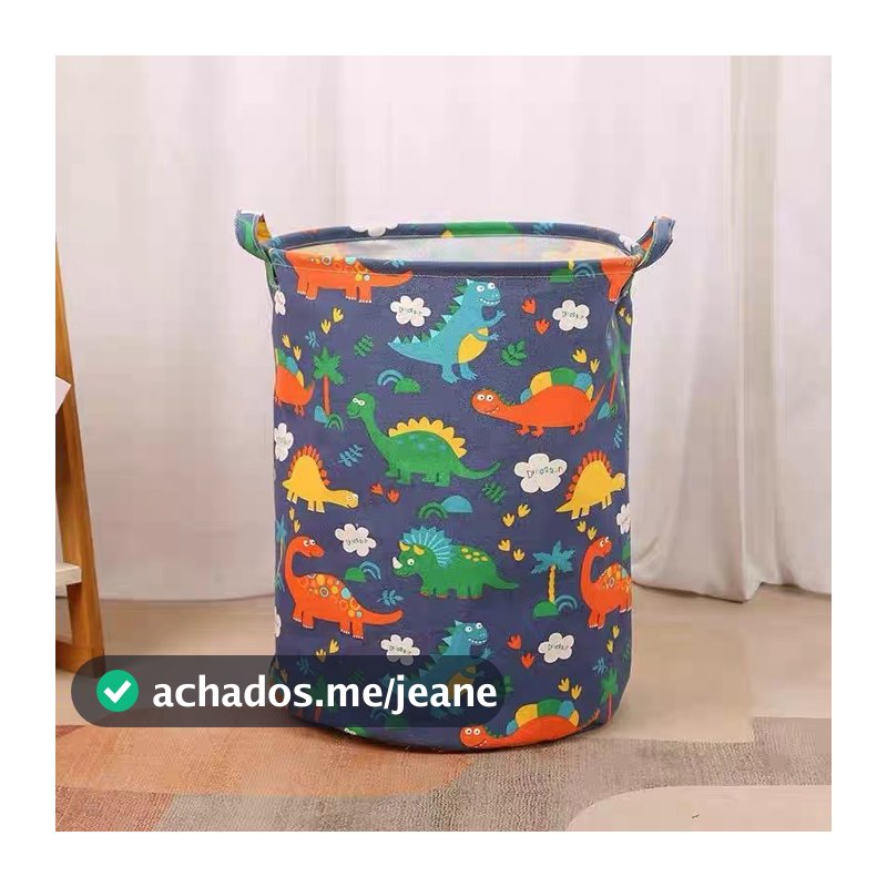 CESTO ORGANIZADOR MULTIUSO DOBRAVEL PROVA D'ÁGUA P/ ROUPA SUJA BRINQUEDOS