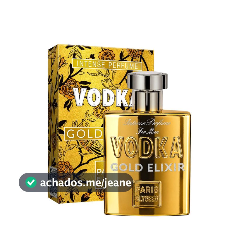 Perfume Paris Elysees Masculino Vodka Gold Elixir EDT 100 ml