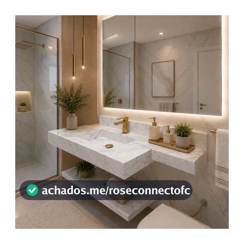 Kit Lavatório Esculpido Prateleira e Extensor em Porcelanato DM – 50x40 | 60x40 | 70x40 + Prateleira + Extensor