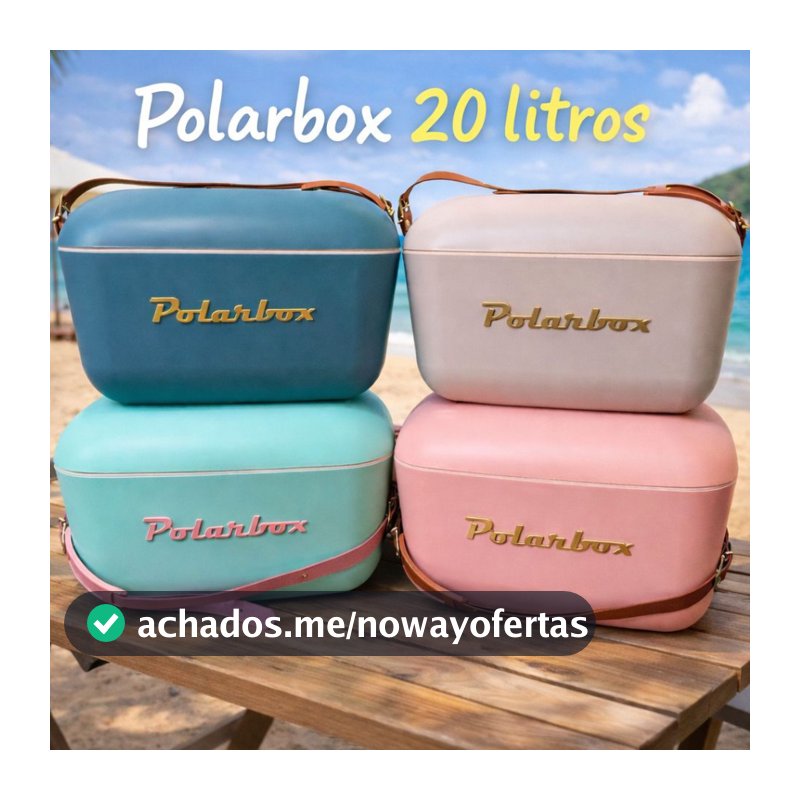 Polarbox Caixa Térmica Retro 20L Com Alça Vintage Premium Cooler Original Praia Camping Lifestyle