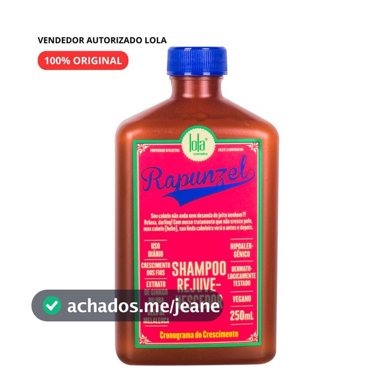 Shampoo Rejuvenescedor Rapunzel Lola Cosmetics 250ml