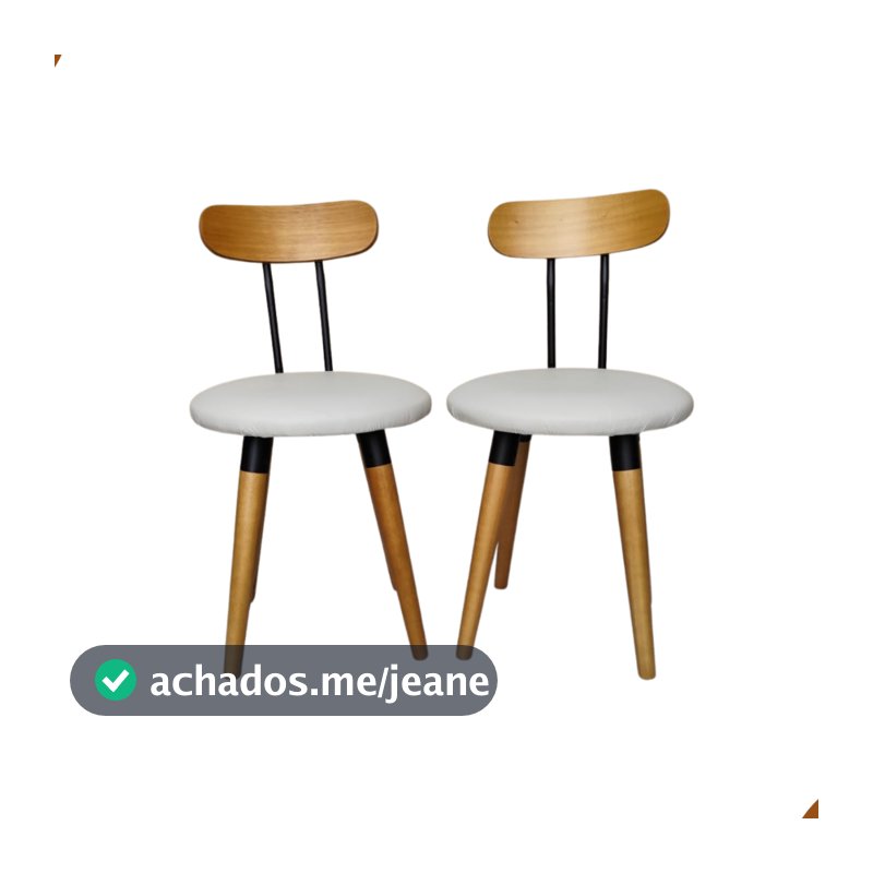 Kit Cadeiras Jantar Madeira Pé Palito Ergonômica Mesa Fixação Metal Conforto Resistencia Cozinha