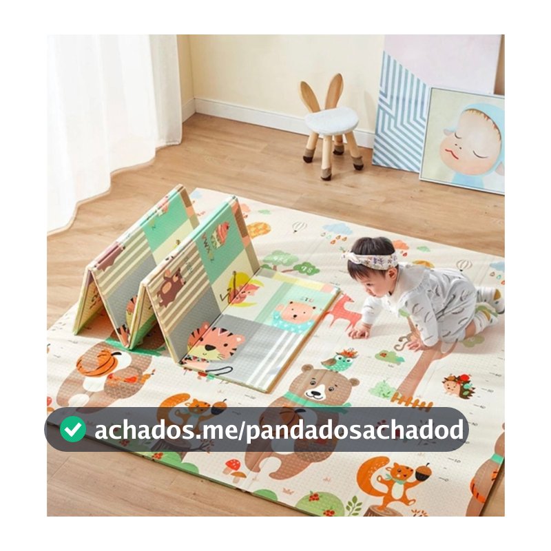 TAPETE TATAME INFANTÍL 200cmx180cm x7mm Bebê Dupla Face Emborrachado