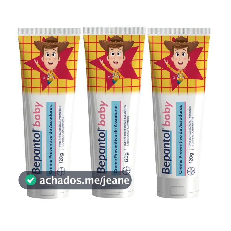 Kit 3x Bepantol Baby Creme Assaduras Toy Story 120g
