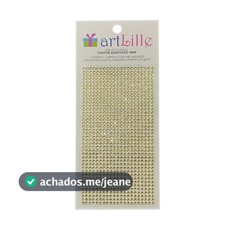 Chaton Adesivado 3mm Papelaria Decoração Cartela 840 Un