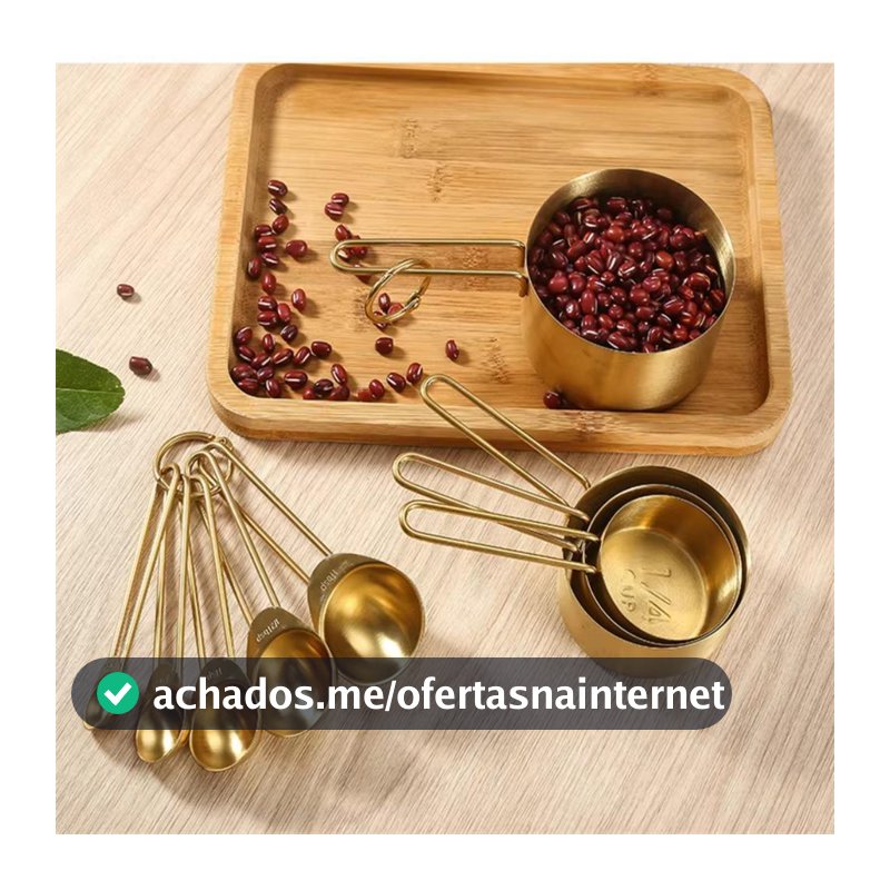 Copos De Medição INSTORE , Aço Inoxidável Com Colher Medidora De Escala , De Balança De Café À Prova De Ferrugem Dourada