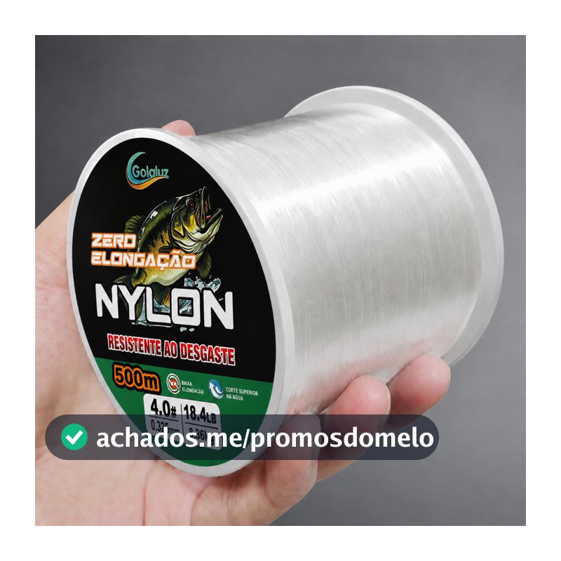 Nova 500m 1000m Linha de Pesca em Nylon  Cordão Transparente Fluorocarbono Forte Monofilamento 9-35 LB