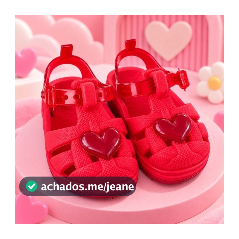 Sandália Infantil Menina Jelly Confortável | Fivela Ajustável