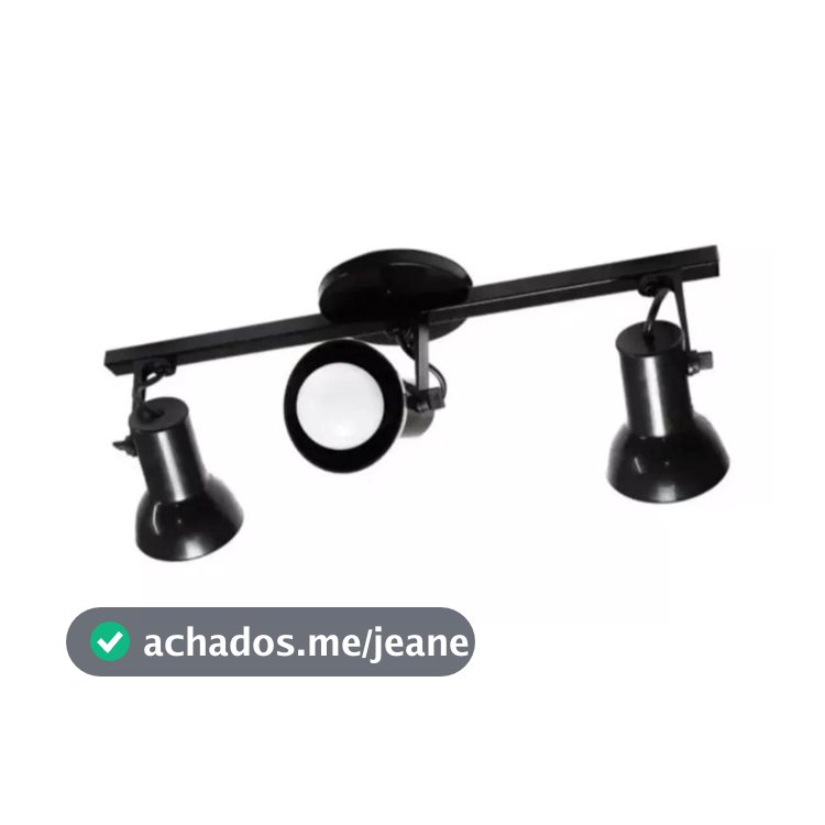Luminária Spot Trilho Triplo 3 Sobrepor Direcionável E-27 Para Lâmpadas Led Bulbo