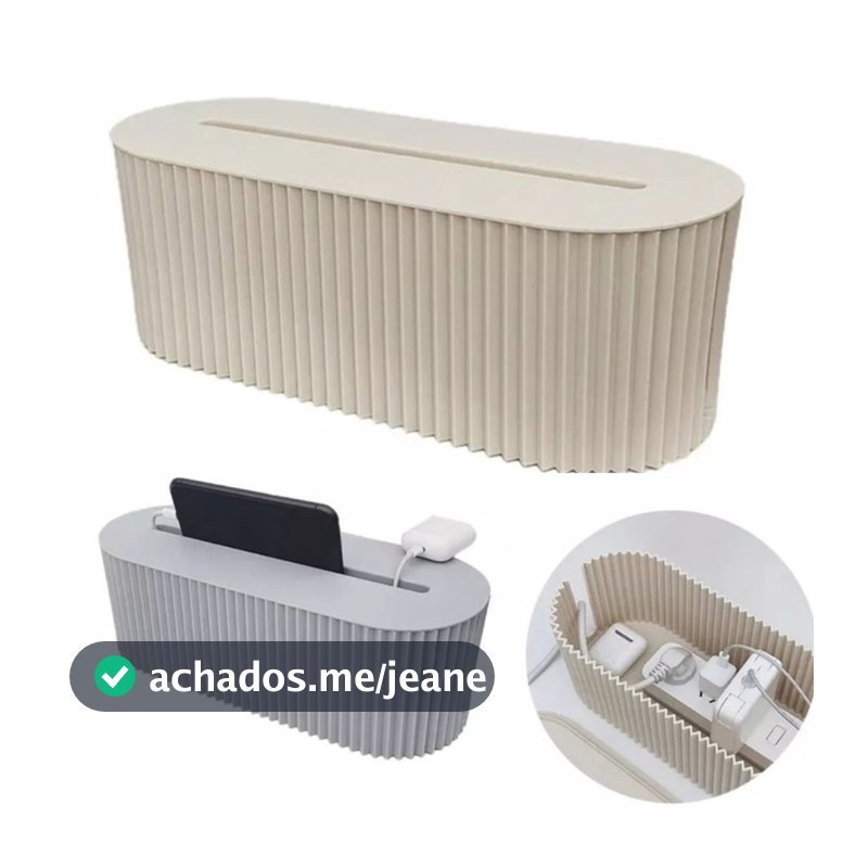 Organizador de Mesa Para Cabos e Fios Multiuso Armazenamento de Tomadas Caixa