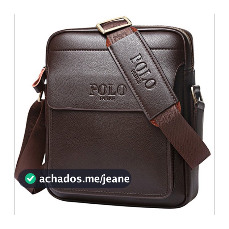 Mochila Casual de Couro para Homens Polo Mochila Lateral de Couro Mochila Mensageiro para Homens Mini para Homens Casual