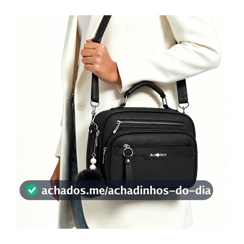 TOMI MITO Bolsa Feminina Compacta com Alça de Mão e Ombro, Múltiplos Compartimentos e Bolsos com Zíper B752