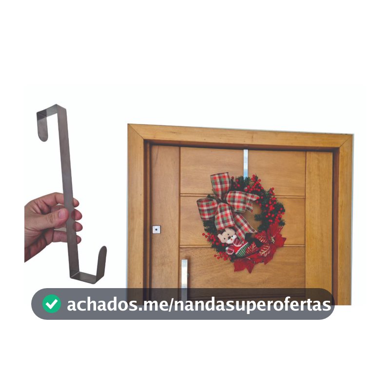 Suporte Para Pendurar Guirlanda Porta Natalino Enfeite Inox Inox