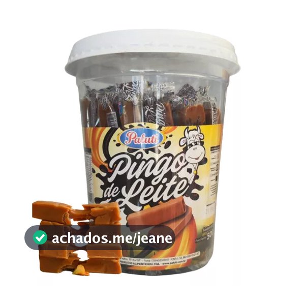 Doce Pingo De Leite C/ 50un Paluti 500g Pote Grande Doce de Leite