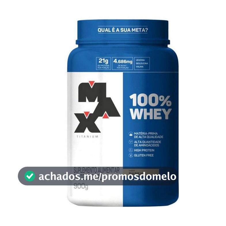 100% Whey Protein Pote - 900g - Max Titanium
