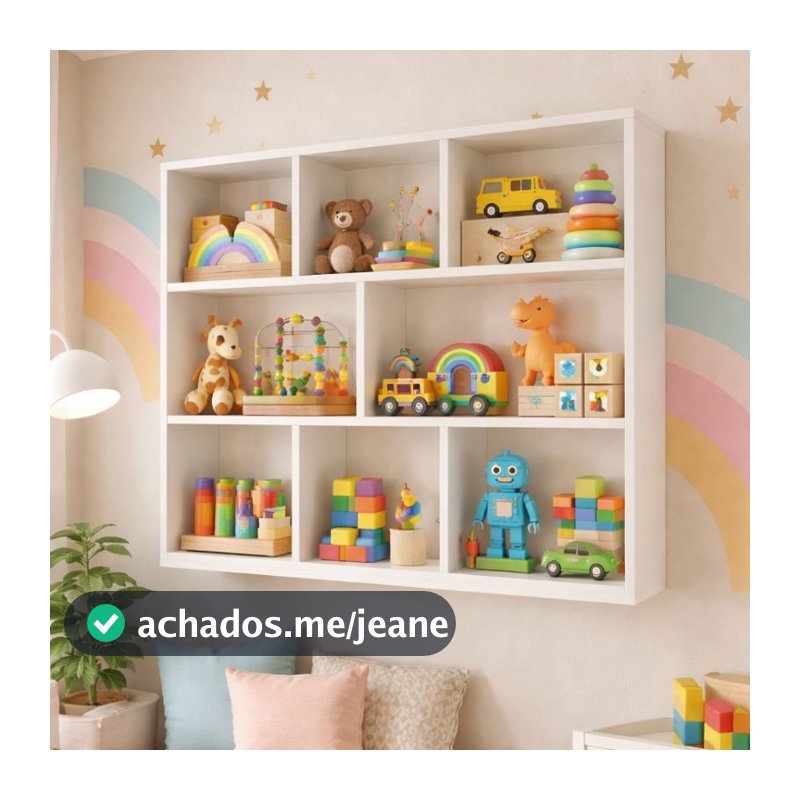 ARMARIO PRATELEIRA NICHO 80X80CM BRANCO ESTANTE CUBO MULTIFUNCIONAL P/LIVROS,DECORAÇÃO E ORGANIZAÇÃO