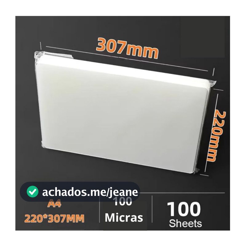 Polaseal Plástico Plastificação A4 100 Micras 100 Unidades