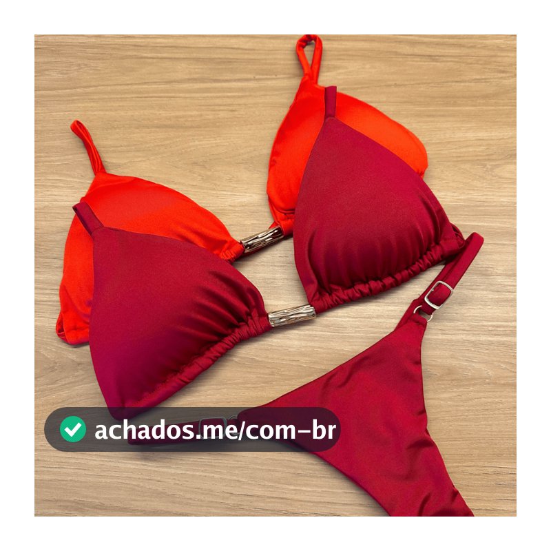 Biquíni Regulagem Calcinha Fio Duplo Marquinha Cortininha Feminino Bojo Removível