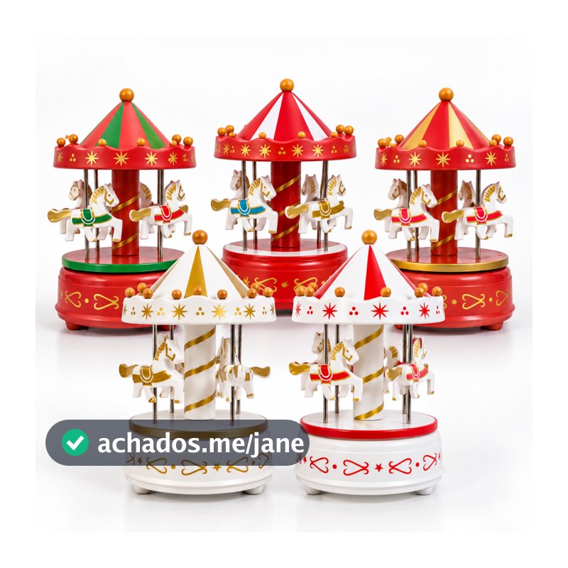 Carrossel Musical Natalino Caixa de Música Natal Infantil