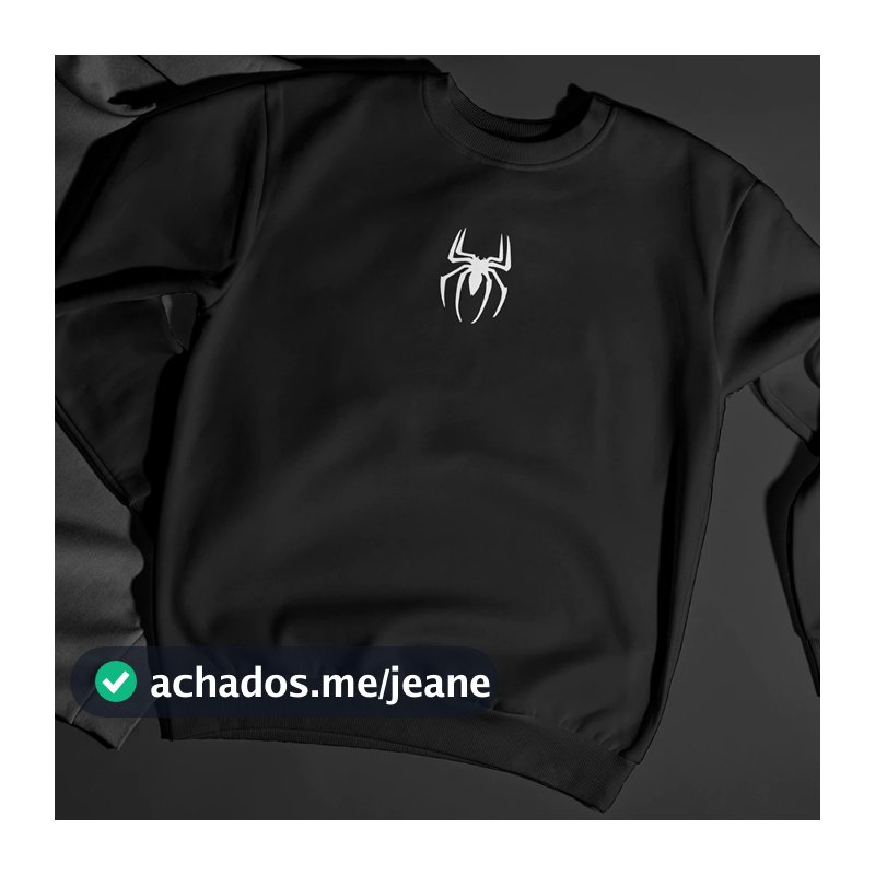 POLAR BAER Careca Moletom Inverno Algodão Estampado Aranha
