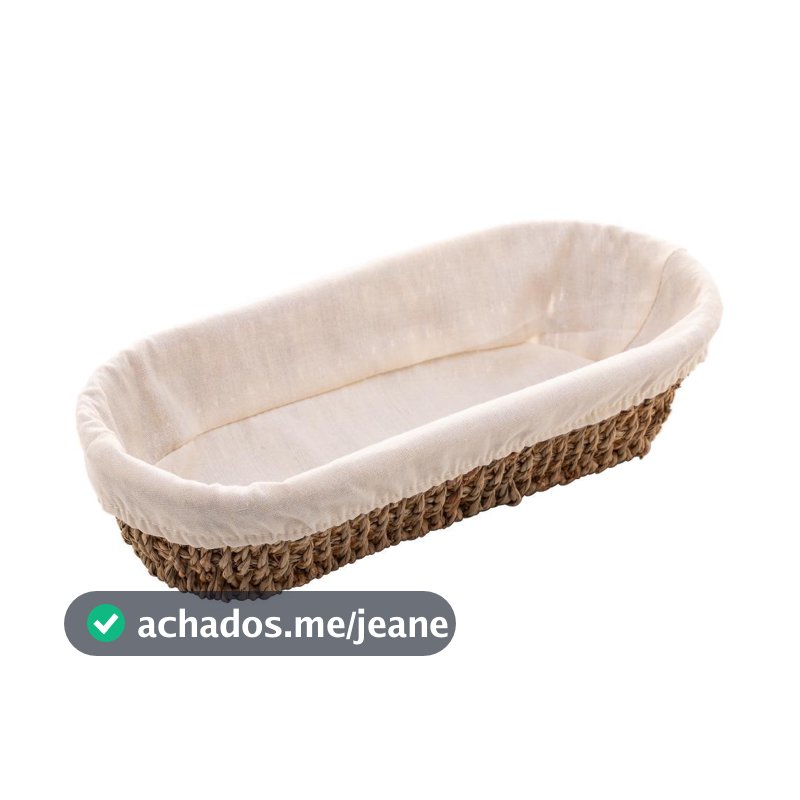 Cesta Oval Wolff de Sisal 28cm x 12cm x 6,5cm