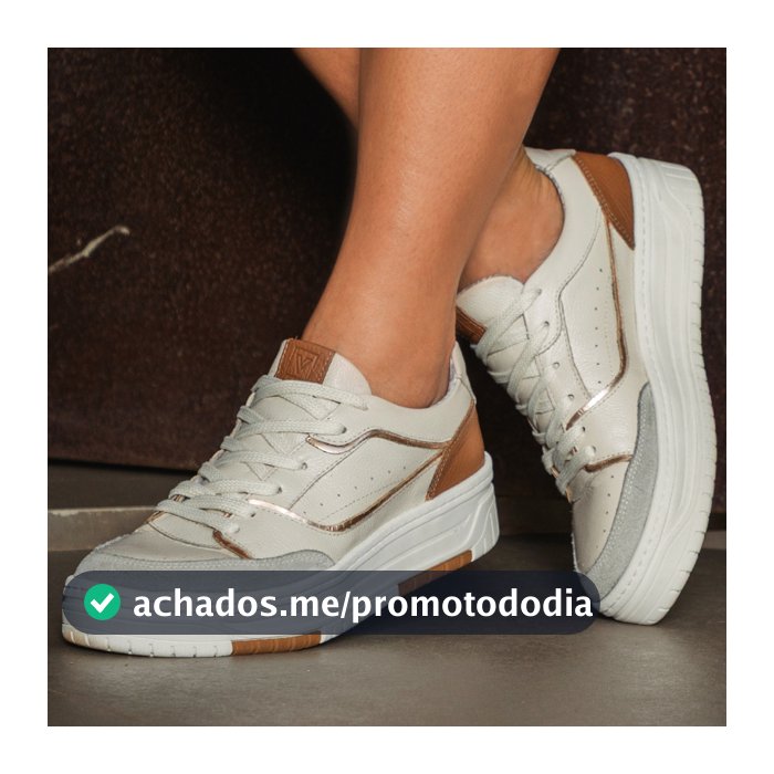 Tênis Feminino Vittal Couro Legítimo Aura Solado Flatform Confortável Estiloso