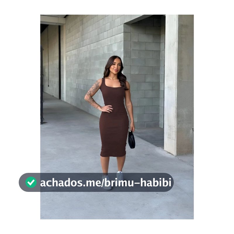 Vestido Midi Canelado Anarruga – Costas Nuas, Alça Regulável e Caimento Perfeito