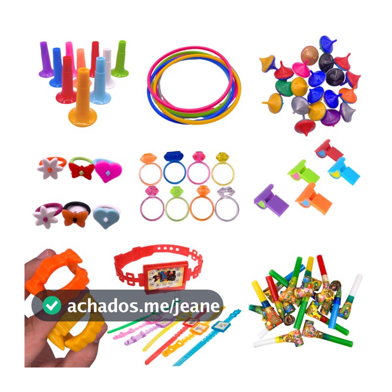 Kit 100 Mini Brinquedos Aniversário Festa Lembrancinha Saquinho Surpresa Dia das Crianças Infantil