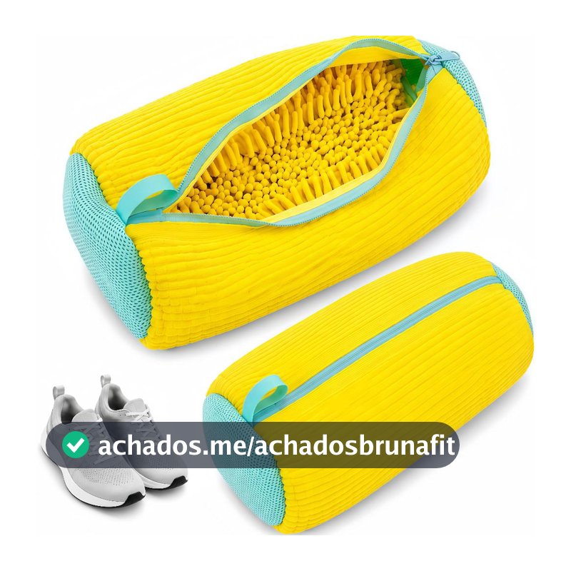 KIT 2 Sacos para Lavar Tênis na Máquina Lavanderia Sapatos Anti Deformação
