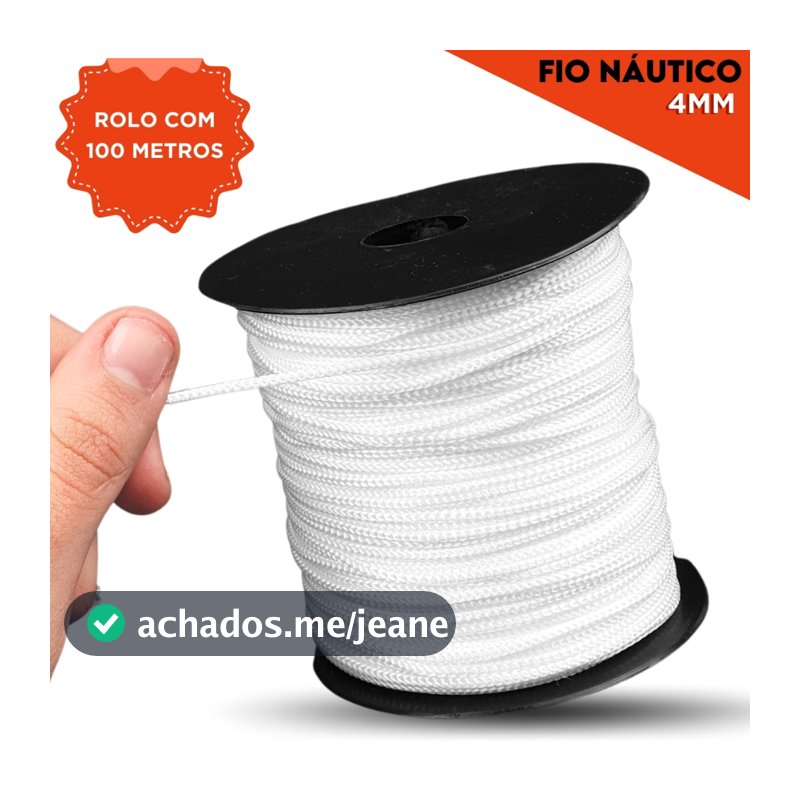Fio Náutico- RR-04 - Rolo com 100 Metros BRANCO - 101