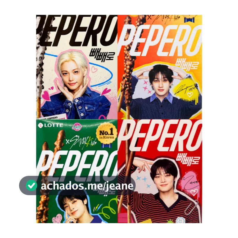 Pepero Day Stray Kids 4 Sabores chocolate almond white cookie crunchy kpop
