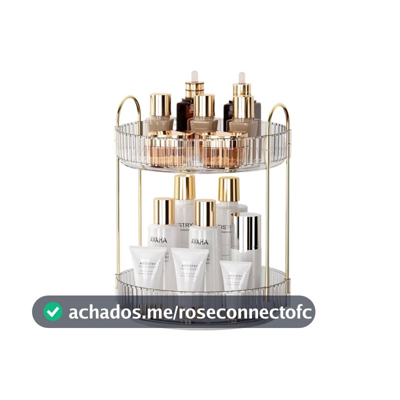Organizador de Maquiagem Giratório Suporte Multiuso 2/3 Andares Cosméticos e Perfumes