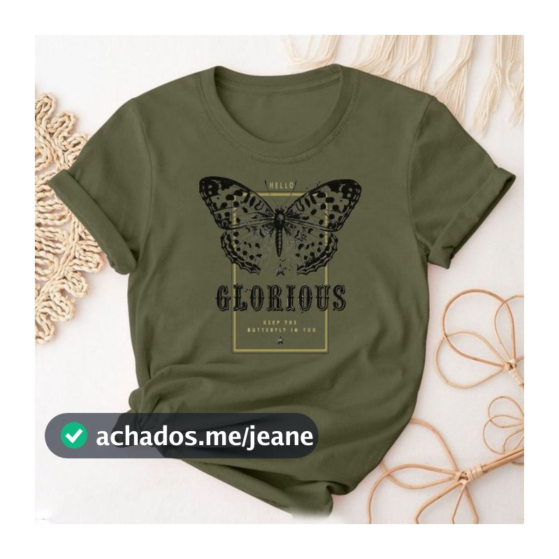 Blusa Feminina Borboleta Glorious Minimalista Casual Conforto e Estilo