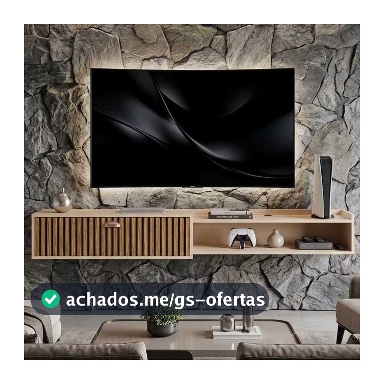 Rack Bancada Suspensa Com Porta Sala Escritório Quarto Parede TV Até 60 polegadas 180 150 120 /90 cm