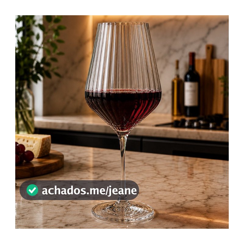 Kit 12 Taças Cristal Ecológico 510ml para Vinho Tinto Branco Água Design Moderno Luxo Premium