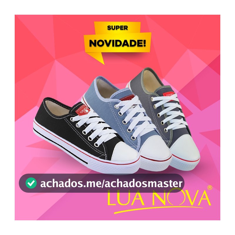 Tênis Feminino Adulto Cano Baixo Star Promoção Confortável Lua Nova  Dia a Dia