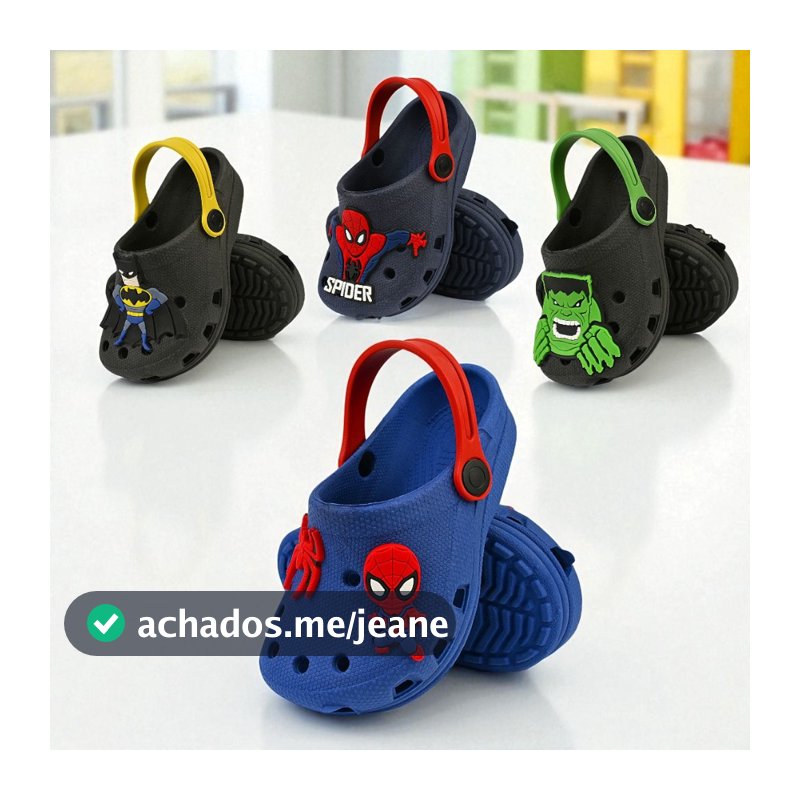 Babuche Infantil Menino Personagens Sandália Chinelo Confortável Masculino