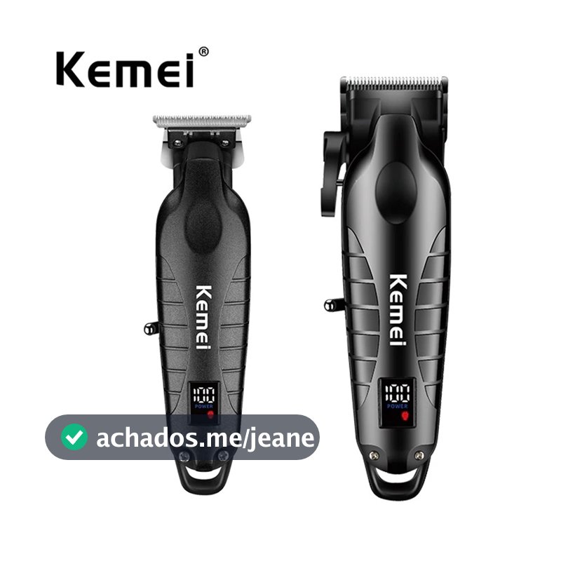 Kemei 2290 2293 Aparador De Cabelo Profissional Sem Fio Para Homens Barbeador E Zero Gapped Set Kit De Corte Elétrico