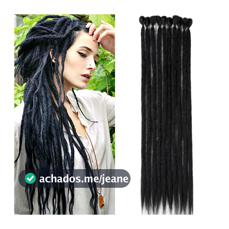 Handmade Cabelo Dreadlocks Extensões 20 Polegada Reggae Locs Cabelo De Crochê Pré-Looped Cabelo Estilo Hip Hop Falso Dread Fechaduras De Cabelo Ombre