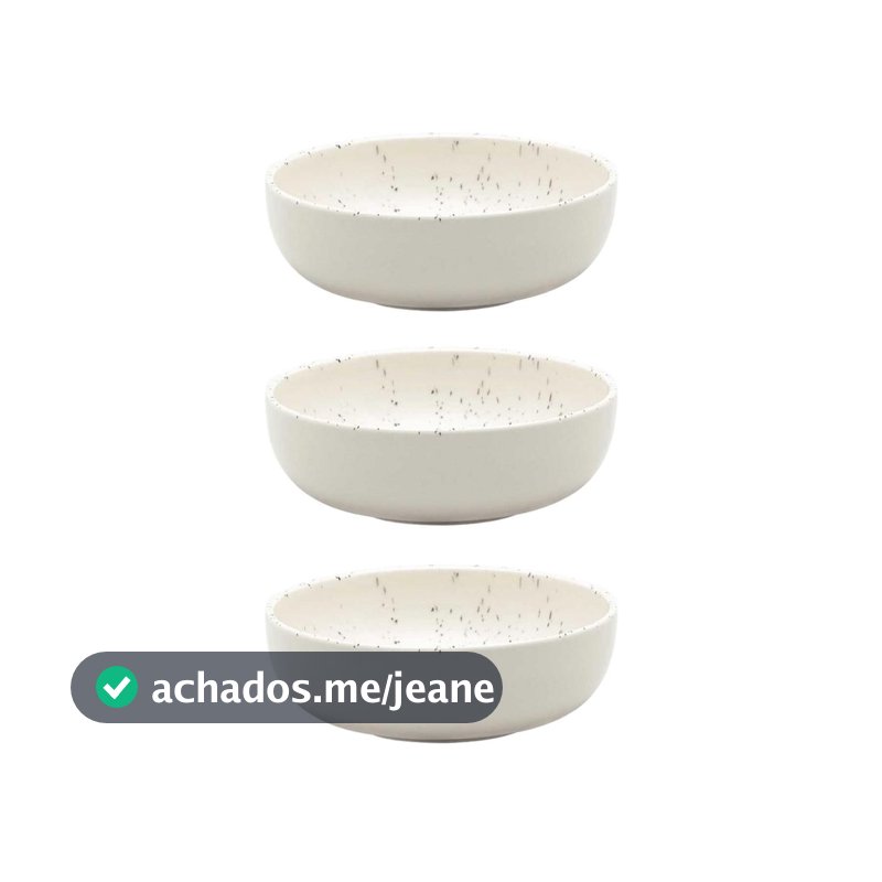Jogo de 3 Tigelas 600ml Oxford Flat Chuvisco