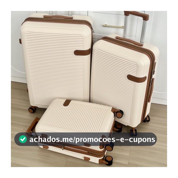 Mala Expansivel EGRANDE 40kg de bordo de em promoção  Mala de Viagem Feliz POLIPROPILENO